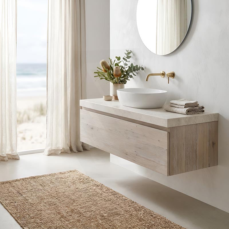 Lukka Ellips Oval Above Counter Ceramic Basin 490x350x140mm - Colour Available