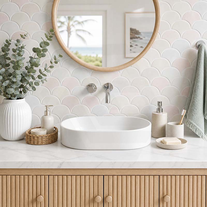 Lukka Ellips Oval Above Counter Ceramic Basin 525x300x110mm Variant Colour Available