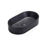 Lukka Ellips 525x300x110mm Oval Above Counter Ceramic Basin Matt Black
