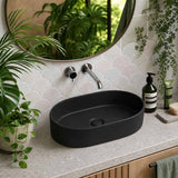 Lukka Ellips Oval Above Counter Ceramic Basin 525x300x110mm Variant Colour Available
