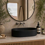 Lukka Ellips Oval Above Counter Ceramic Basin 525x300x110mm Variant Colour Available