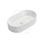 Lukka Ellips 525x300x110mm Oval Above Counter Ceramic Basin Matt White