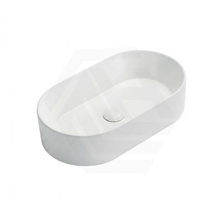 Lukka Ellips 525x300x110mm Oval Above Counter Ceramic Basin Matt White