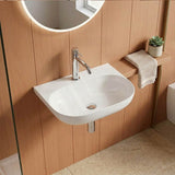 Lukka Ellips Ceramic Wall Hung Basin NO Overflow Tap Hole Available 500x385x120mm - Gloss White