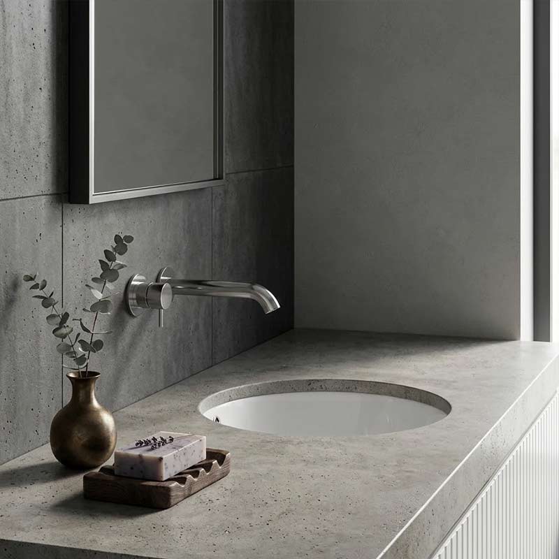 Lukka Round Ceramic Under Counter Basin with Overflow 340x340x200mm - Gloss White