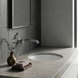 Lukka Round Ceramic Under Counter Basin with Overflow 340x340x200mm - Gloss White