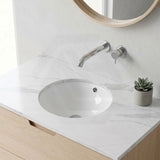 Lukka Round Ceramic Under Counter Basin with Overflow 340x340x200mm - Gloss White