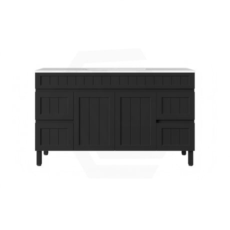 Lukka 1200-1500mm Matt Black Archill Federation Freestanding PVC Vanity with Legs