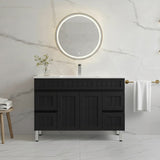 Lukka 1200-1500mm Matt Black Archill Federation Freestanding PVC Vanity with Legs