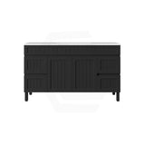 Lukka 1200-1500mm Matt Black/White Archill Federation Freestanding PVC Vanity with Legs