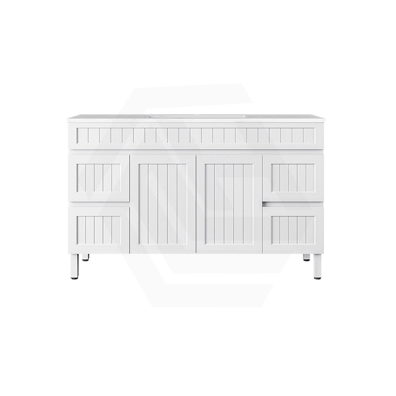 Lukka 1200-1500mm Matt Black/White Archill Federation Freestanding PVC Vanity with Legs