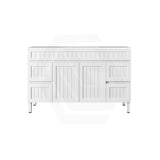 Lukka 1200-1500mm Matt Black/White Archill Federation Freestanding PVC Vanity with Legs