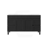 Lukka 1200-1500mm Matt Black/White Archill Federation Freestanding PVC Vanity with Legs