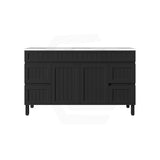 Lukka 1200-1500mm Matt Black/White Archill Federation Freestanding PVC Vanity with Legs