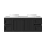600-1500mm Lukka Archill Federation Wall Hung Vanity PVC Board Matt White/Black Linear Surface