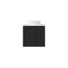 600-900mm Lukka Narrow Archill Federation Wall Hung Vanity PVC Board Matt White/Black Linear Surface Cabinet ONLY & Ceramic Top Available