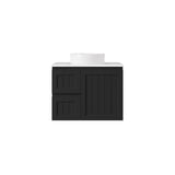 600-1500mm Lukka Archill Federation Wall Hung Vanity PVC Board Matt White/Black Linear Surface