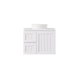 600-1500mm Lukka Archill Federation Wall Hung Vanity PVC Board Matt White/Black Linear Surface