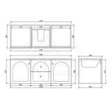 Lukka 600-1500mm Chester Federation Wall Hung PVC Vanity Variant Colour Available
