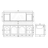 Lukka 600-1500mm Chester Federation Wall Hung PVC Vanity Variant Colour Available