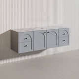 Lukka 1500mm Chester Federation Wall Hung PVC Vanity Single/Double Bowls Variant Colour Available