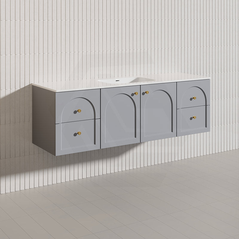 Lukka 1500mm Chester Federation Wall Hung PVC Vanity Single/Double Bowls Variant Colour Available
