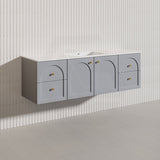Lukka 1500mm Chester Federation Wall Hung PVC Vanity Single/Double Bowls Variant Colour Available