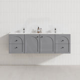 Lukka 1500mm Chester Federation Wall Hung PVC Vanity Single/Double Bowls Variant Colour Available