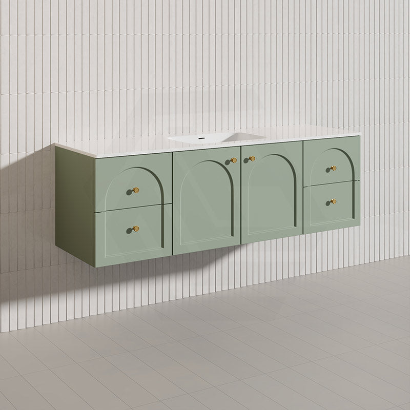 Lukka 1500mm Chester Federation Wall Hung PVC Vanity Single/Double Bowls Variant Colour Available