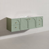 Lukka 1500mm Chester Federation Wall Hung PVC Vanity Single/Double Bowls Variant Colour Available