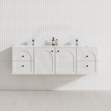 Lukka 1500mm Chester Federation Wall Hung PVC Vanity Single/Double Bowls Variant Colour Available