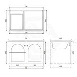 Lukka 600-1500mm Chester Federation Wall Hung PVC Vanity Variant Colour Available