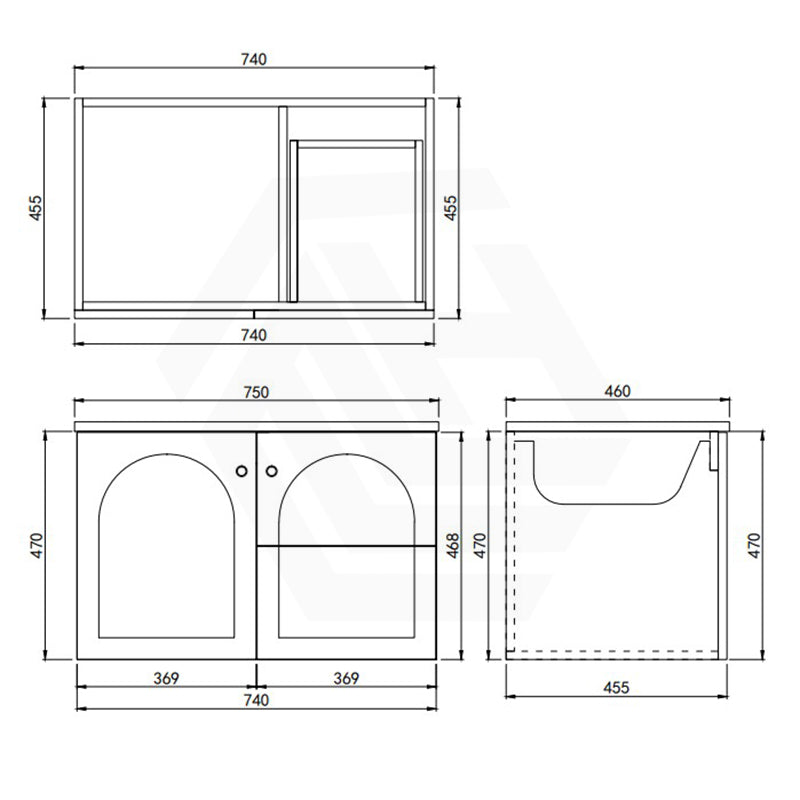 Lukka 600-1500mm Chester Federation Wall Hung PVC Vanity Variant Colour Available