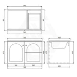 Lukka 600-1500mm Chester Federation Wall Hung PVC Vanity Variant Colour Available