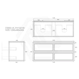 Lukka 600-1500mm New Hamilton Federation Slim Wall Hung PVC Vanity Variant Colour Available