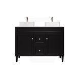 Lukka Harold Federation 600-1500mm Matt Black/White PVC Freestanding Vanity with Legs