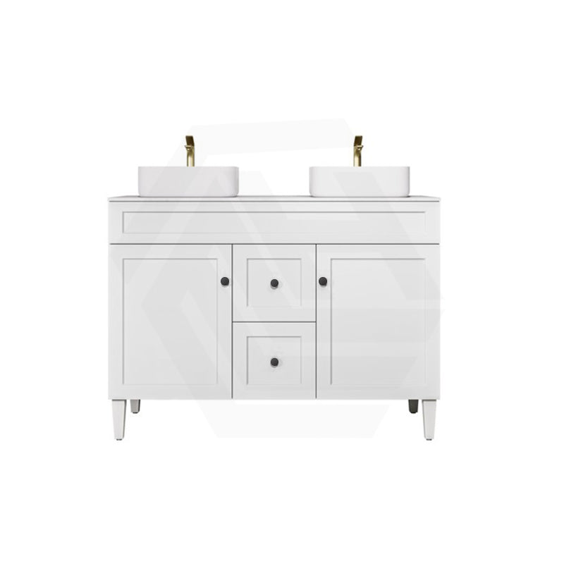 Lukka Harold Federation 600-1500mm Matt Black/White PVC Freestanding Vanity with Legs
