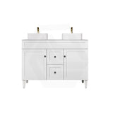 Lukka Harold Federation 600-1500mm Matt Black/White PVC Freestanding Vanity with Legs