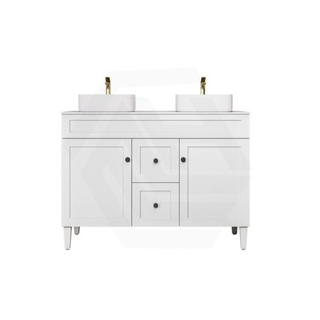 Lukka Harold Federation 600-1500mm Matt Black/White PVC Freestanding Vanity with Legs