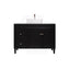 Lukka Harold Federation 600-1500mm Matt Black/White PVC Freestanding Vanity with Legs
