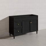 1200mm Lukka Harold Federation Matt White/Black PVC Freestanding Vanity with Legs/Kickboard