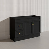 1200mm Lukka Harold Federation Matt White/Black PVC Freestanding Vanity with Legs/Kickboard