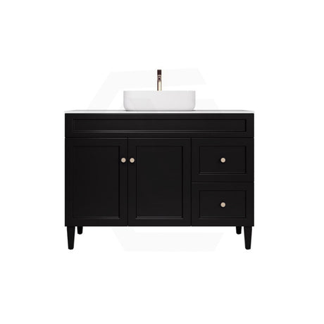 Lukka Harold Federation 600-1500mm Matt Black/White PVC Freestanding Vanity with Legs
