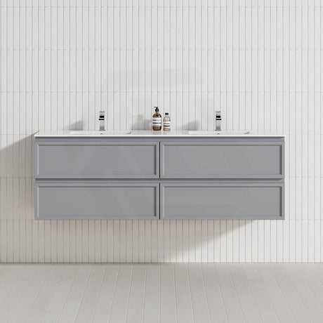 Lukka 600-1500mm New Hamilton Federation Slim Wall Hung PVC Vanity Variant Colour Available