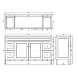 Lukka Harold Federation 600-1500mm Matt Black/White PVC Freestanding Vanity with Legs