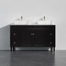 1500mm Lukka Harold Federation Matt White/Black PVC Freestanding Vanity with Legs/Kickboard