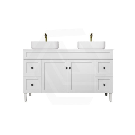 Lukka Harold Federation 600-1500mm Matt Black/White PVC Freestanding Vanity with Legs