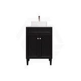 Lukka Harold Federation 600-1500mm Matt Black/White PVC Freestanding Vanity with Legs