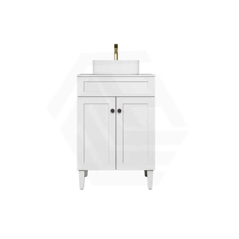 Lukka Harold Federation 600-1500mm Matt Black/White PVC Freestanding Vanity with Legs