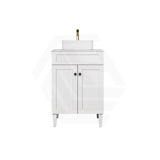 Lukka Harold Federation 600-1500mm Matt Black/White PVC Freestanding Vanity with Legs